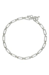 Ettika Golden Flat Rectangle Chain Necklace In Metallic