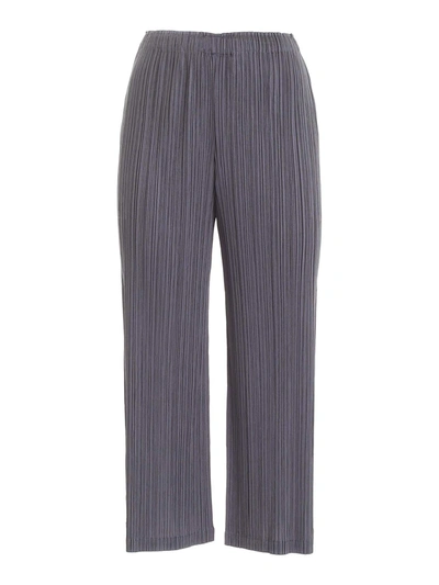 Issey Miyake Pleats Please By  Pleated Trousers In Grey