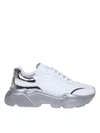 DOLCE & GABBANA CALFSKIN DAYMASTER SNEAKERS IN WHITE