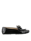 TOD'S BOW DETAILED PATENT LEATHER LOAFERS