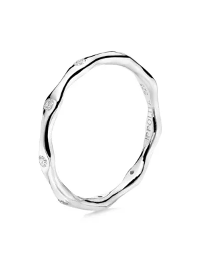 Ippolita Women's Stardust Sterling Silver & 9-diamond Station Ring