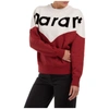 Isabel Marant Étoile Houston Logo-print Colour-block Sweatshirt In Red