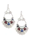 Isabel Marant Move Your Beaded Earrings In White Silver