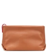 LORO PIANA INSIDE OUT LEATHER CLUTCH,P00475971