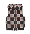 BURBERRY CHECKED HOODED DOWN VEST,P00516174