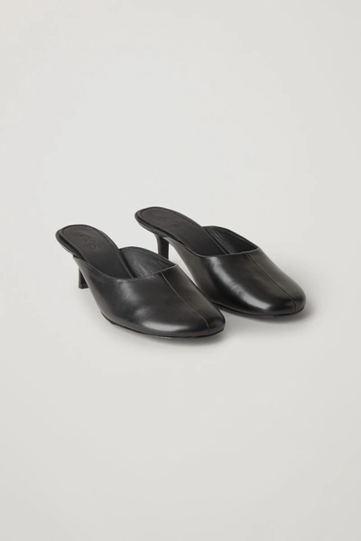 Cos Leather Mules In Black