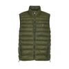 Polo Ralph Lauren Mens Green Quilted-down Shell Gilet S In Khaki