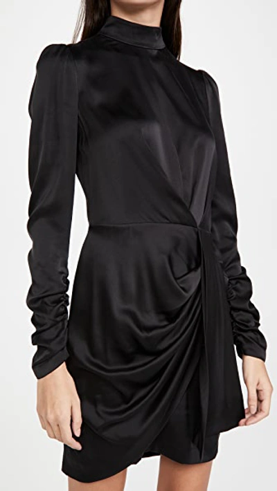 ZIMMERMANN SILK DRAPE DRESS BLACK,ZIMME42299