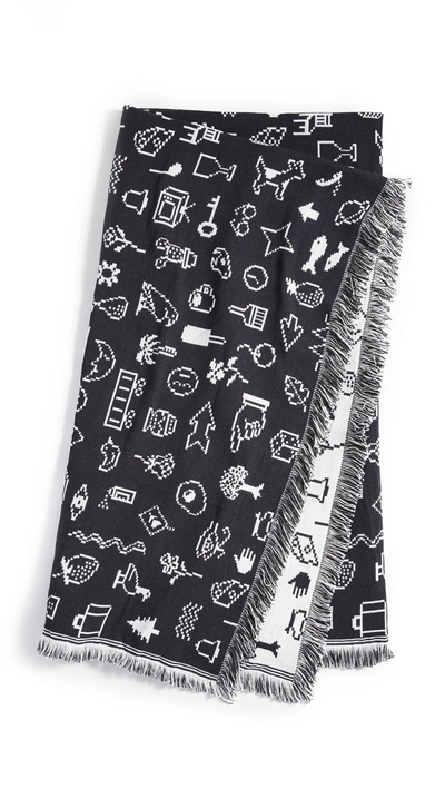Areaware Cairo Throw Blanket In Black/white