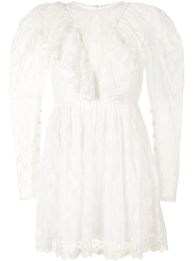 Alice Mccall Mamacita Lace Ruffled Dress In White