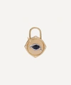 Annoushka Women's Lovelock 18k Yellow Gold, Sapphire & 0.08 Tcw Diamond Evil Eye Lock Charm Pendant