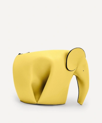 Loewe Women's Mini Elephant Leather Bag In Yellow&orange