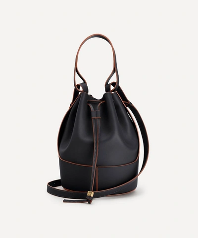Loewe Women's Large Balloon Leather Bucket Bag In Black