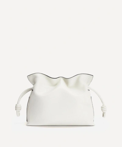 Loewe X Browns 50 White Flamenco Leather Clutch Bag