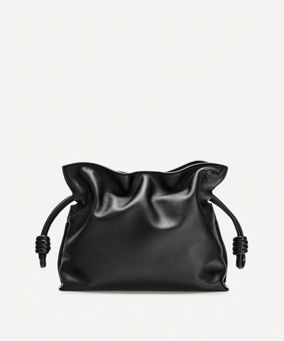 Loewe Flamenco Mini Leather Clutch In Black