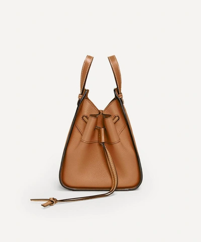 Loewe Women's Mini Hammock Drawstring Leather Bag In Light Caramel