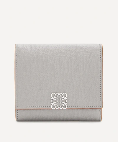 Loewe Anagram Square Leather Wallet In Smoke