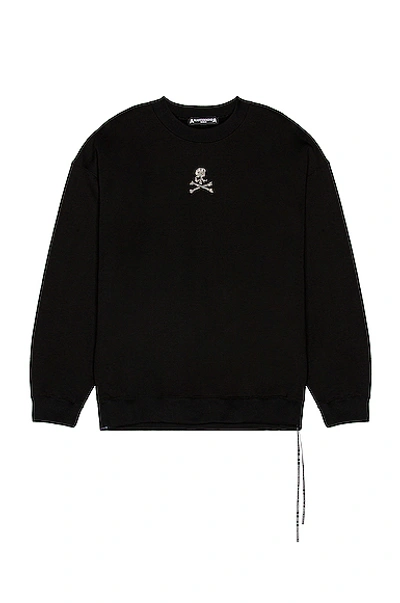 Mastermind Japan Swarovski Crewneck Sweatshirt In Black