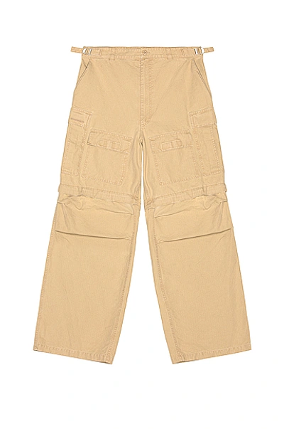 Balenciaga Convertible Cotton Cargo Pants- Delivery In 3-4 Weeks In Brown