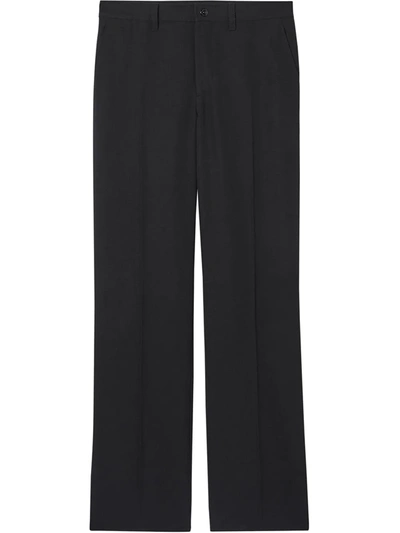 Burberry Cut-out Wide-leg Trousers In Black