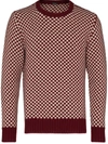 KITON CHECK-PATTERN CASHMERE JUMPER