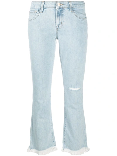 J Brand Selena Cropped Flare Jeans In Blue