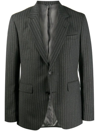 Reveres 1949 Single Breasted Pinstripe Blazer In Grey