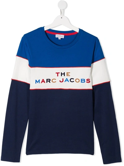 Marc Jacobs Kids' Logo Print Sweatshirt In Blue