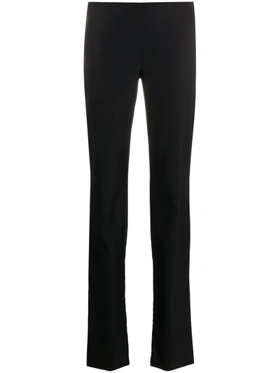 Pre-owned Versace 1990s Decorative Buttons Flared Trousers In Black