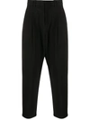 ATTACHMENT DROP-CROTCH TAPERED TROUSERS
