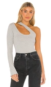 LOVERS & FRIENDS ONE SLEEVE CUTOUT TOP,LOVF-WS1841