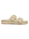 Vince Glyn Genuine Shearling Lined Sandal In Biscotti