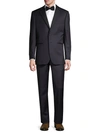 Saks Fifth Avenue Men's Wool Two-button Notch-lapel Classic Fit Tuxedo In Navy