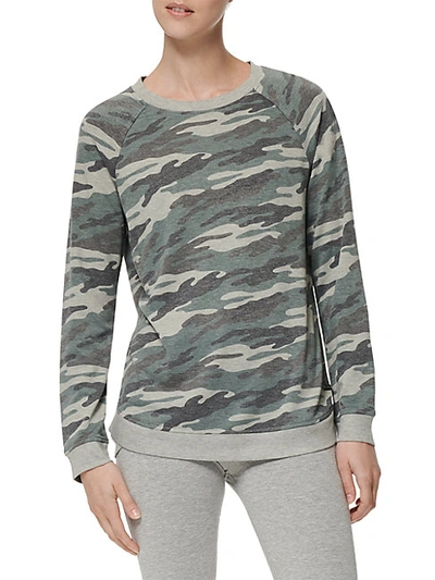 Marc New York Como-printed Top In Olive Camo