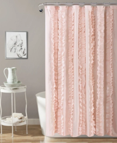 Lush Decor Lillian 72" X 72" Shower Curtain In Blush