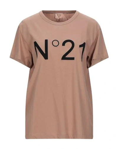 N°21 T-shirt In Camel