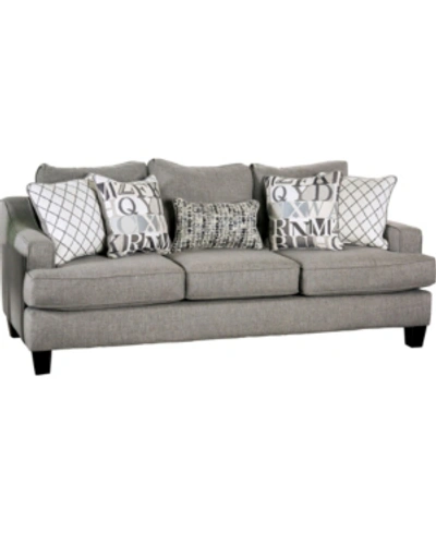 Furniture Of America Canzey Upholstered Sofa In Gray
