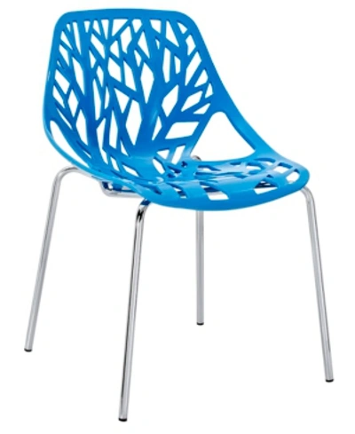 Modway Stencil Dining Side Chair In Blue