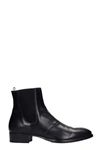 OFFICINE CREATIVE SEAN 006 ANKLE BOOTS IN BLACK LEATHER,11563695