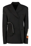 HERON PRESTON DOUBLE BREASTED BLAZER,HWEN010E20FAB001 1000