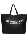 UNDERCOVER UNDERCOVER LOGO PRINT LARGE SHOPPING BAG,11553807
