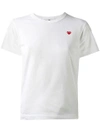 COMME DES GARÇONS PLAY embroidered heart logo T-shirt,MACHINEWASH