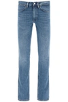 Acne Studios Blue Faded Slim Tapered Jeans In Blue