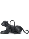 Thom Browne Cheetah Pebbled Bag In 001 Black