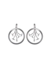 ANANYA 18KT WHITE GOLD MORGA MARQUISE DIAMOND HOOPS