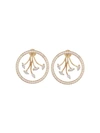 ANANYA 18KT YELLOW GOLD MOGRA MARQUISE DIAMOND HOOPS