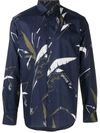 FERRAGAMO ABSTRACT PATTERN PRINT COTTON SHIRT