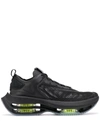 Nike Zoom Double Stack Nubuck-trimmed Mesh And Leather Sneakers In Black