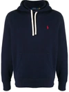 Polo Ralph Lauren Zip-up Hooded Sweatshirt In Cotton-polyester Blend In Blue
