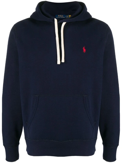 Polo Ralph Lauren Embroidered Logo Hoodie In White/c7996